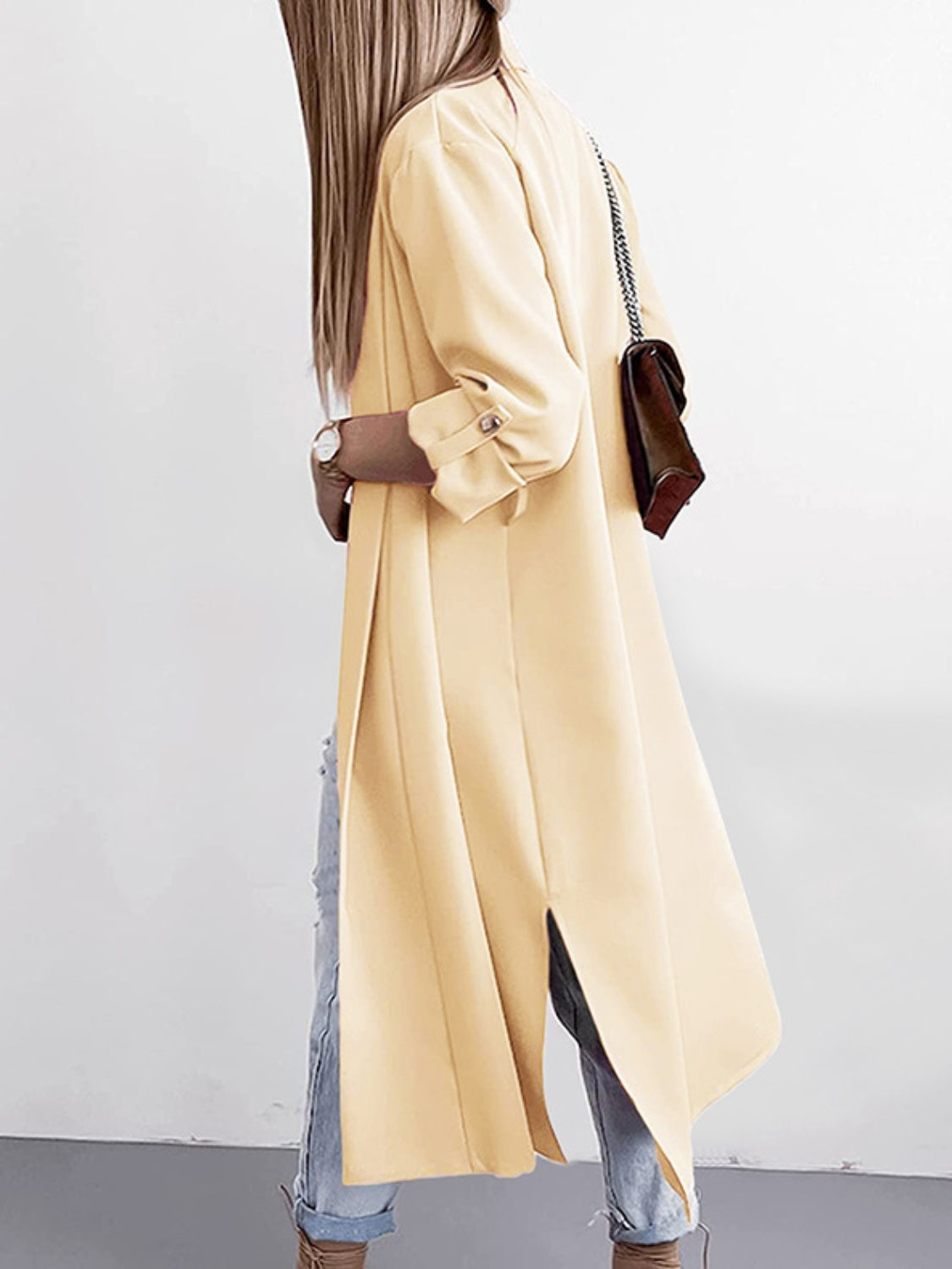 Slit Open Trench Coat