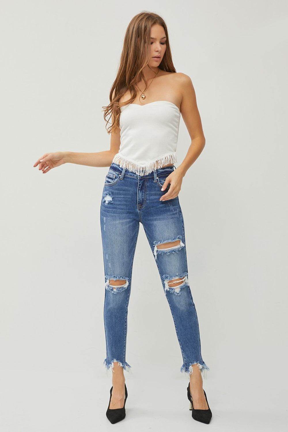 Distressed Slim Jeans
