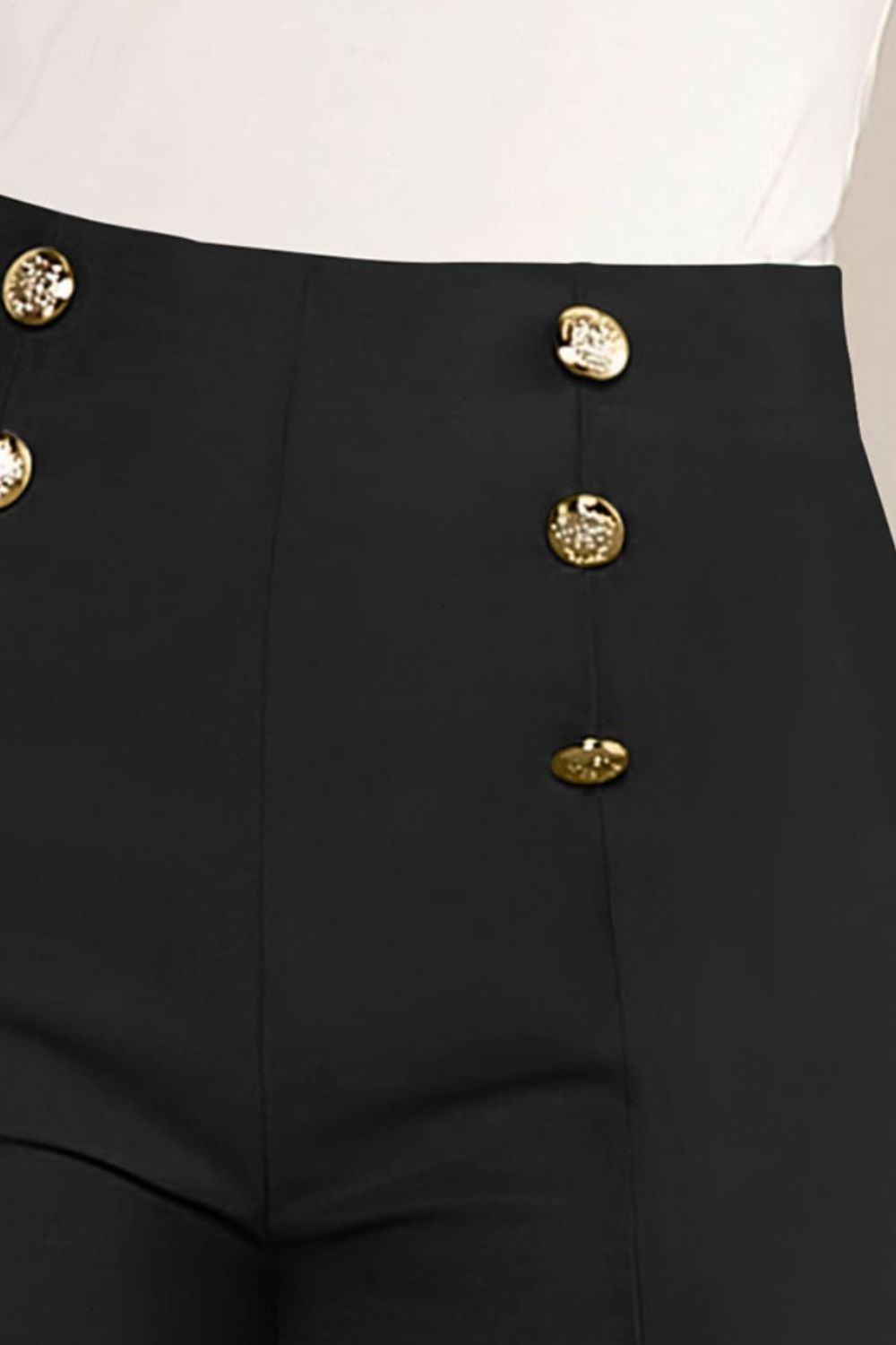 Button High Waist Shorts