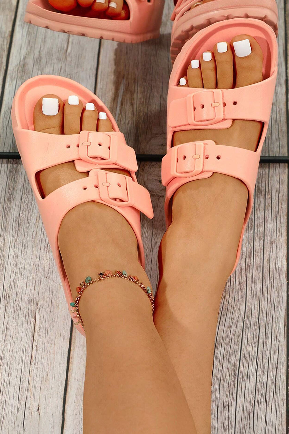 Buckle Strap Beach Slides