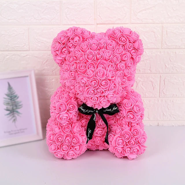 Rose Bear w/ LED Light Gift Box