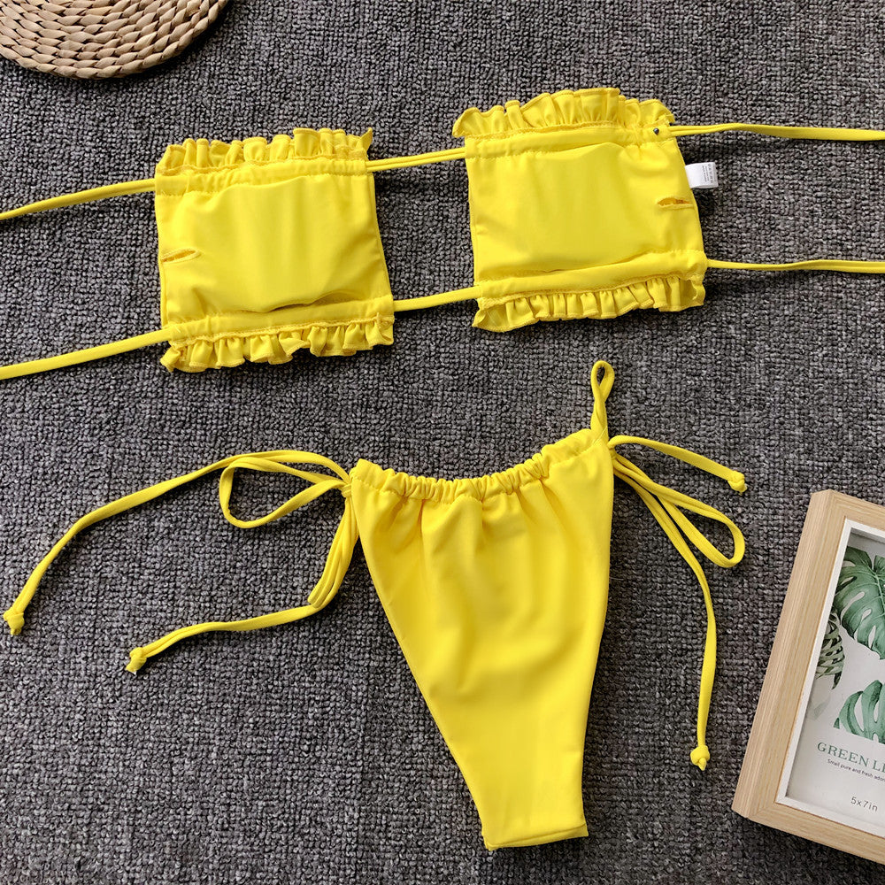 Frill Trim Bikini Set