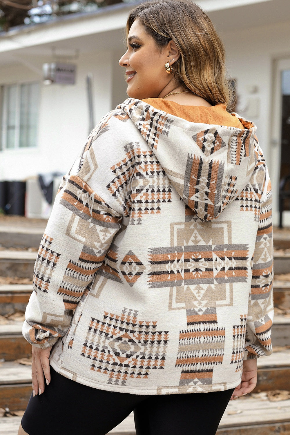 (PS) Geometric Hoodie w/ Kangaroo Pockets