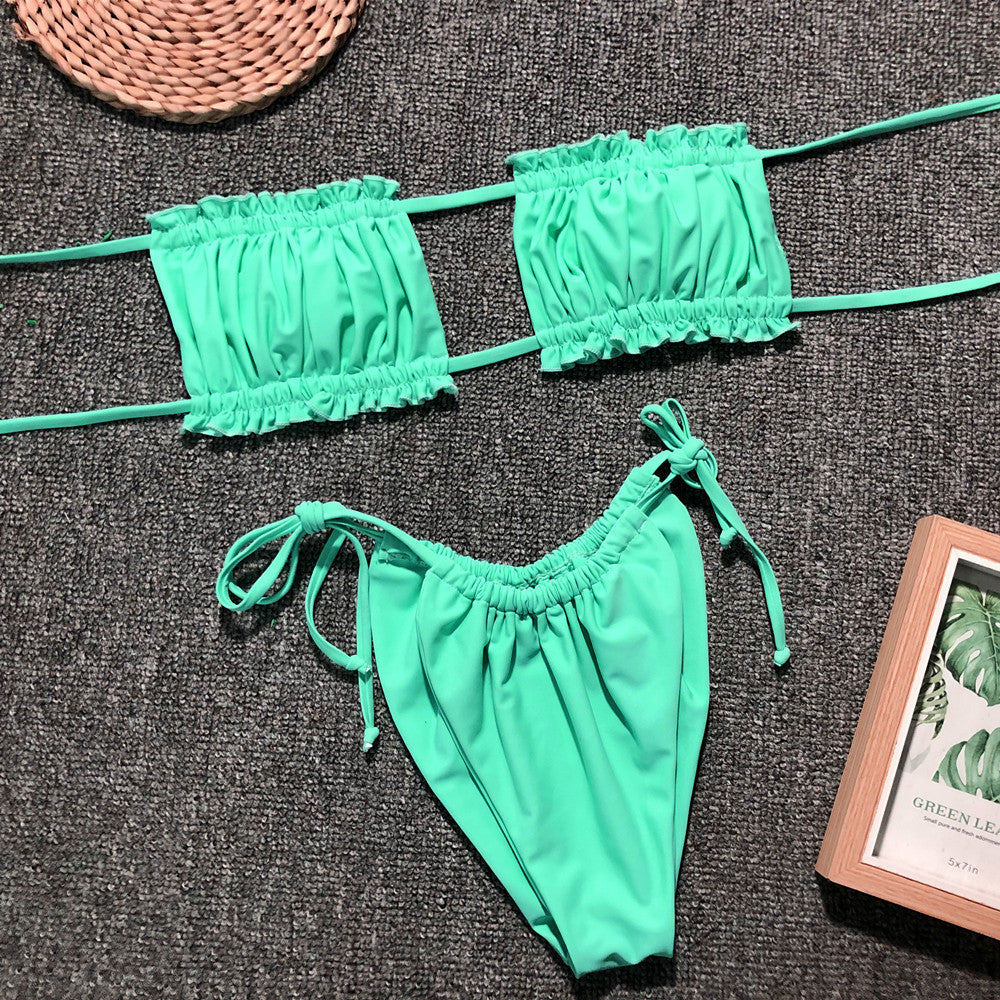 Frill Trim Bikini Set