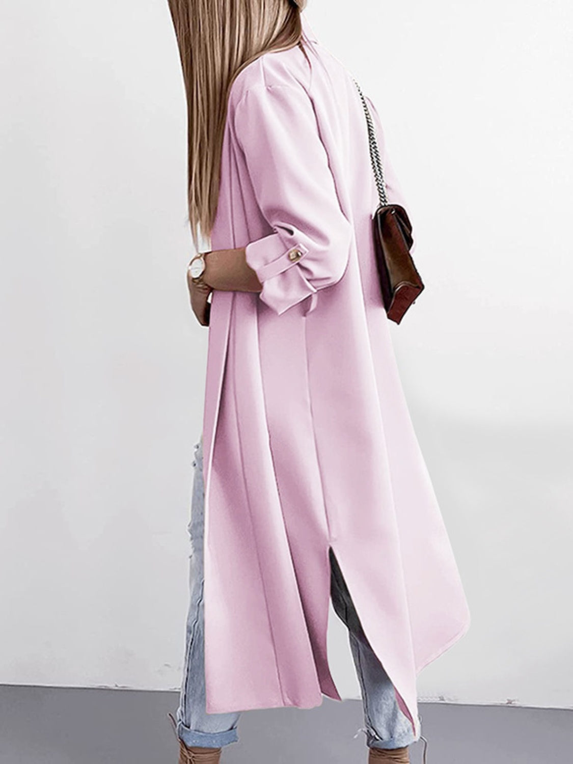 Slit Open Trench Coat