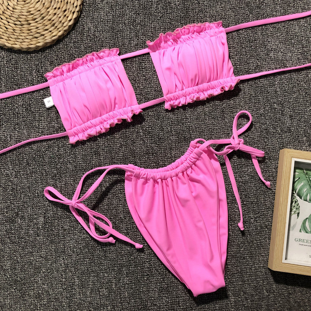 Frill Trim Bikini Set