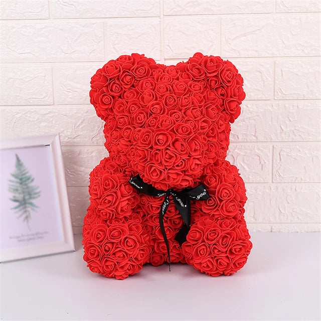 Rose Bear w/ LED Light Gift Box