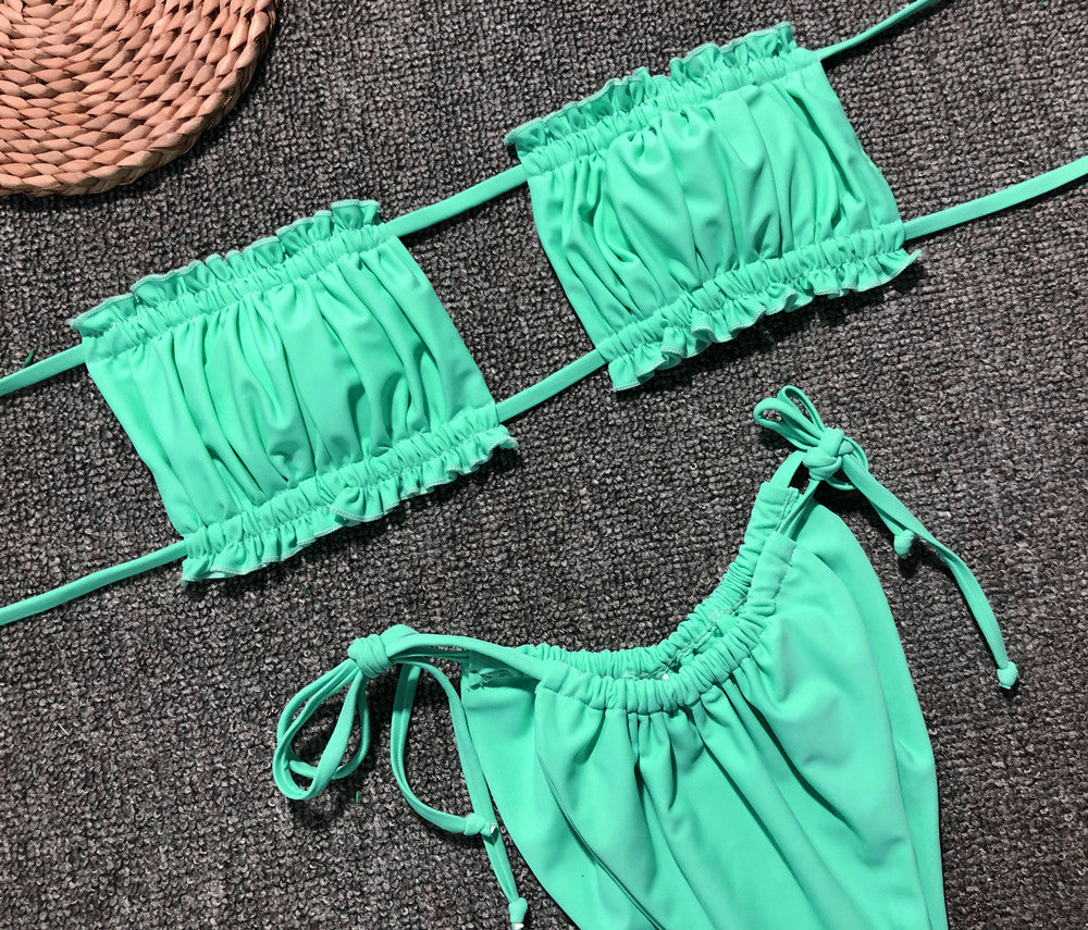 Frill Trim Bikini Set