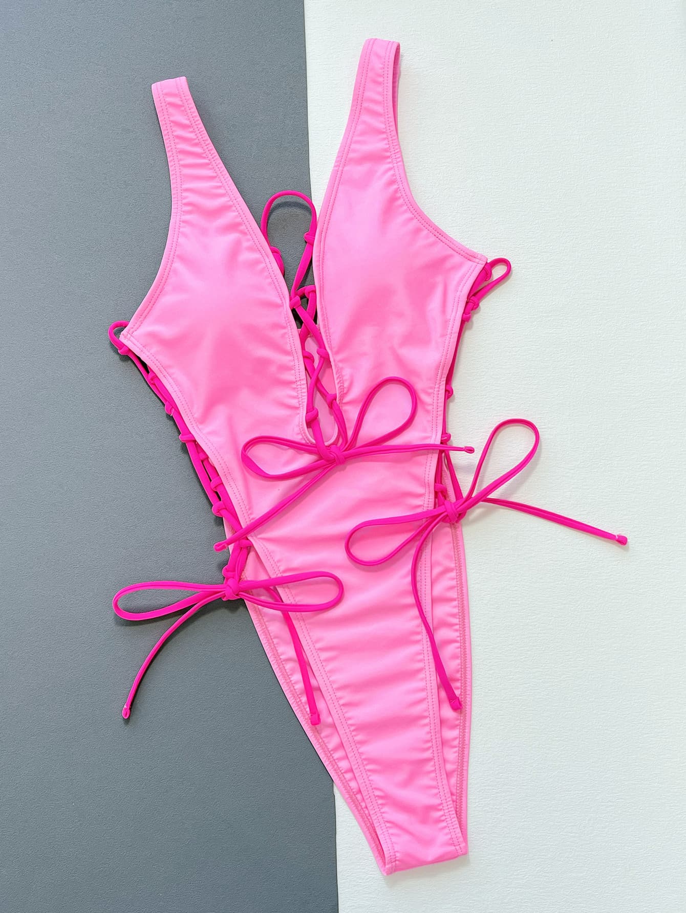 Deep V One-Piece Swimsuit