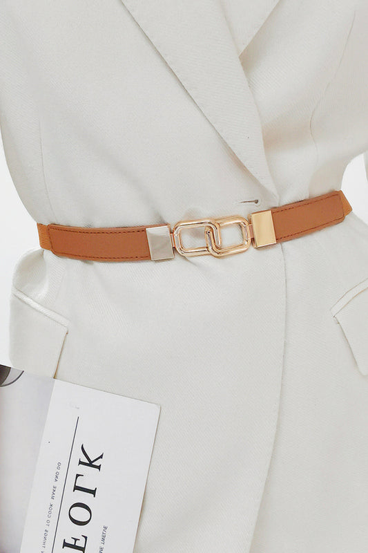Geometric Double Buckle Belt