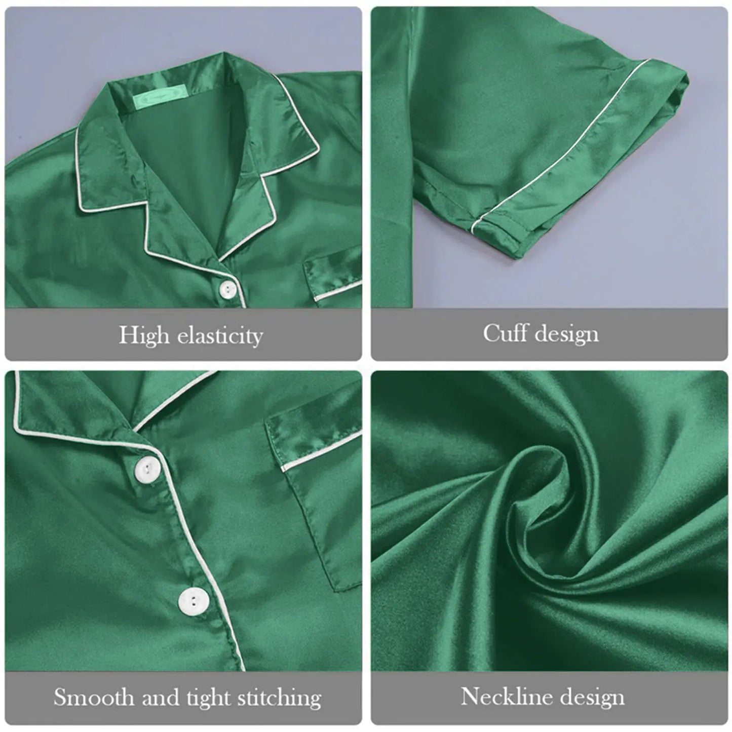 Silk Short Sleeve Pajamas