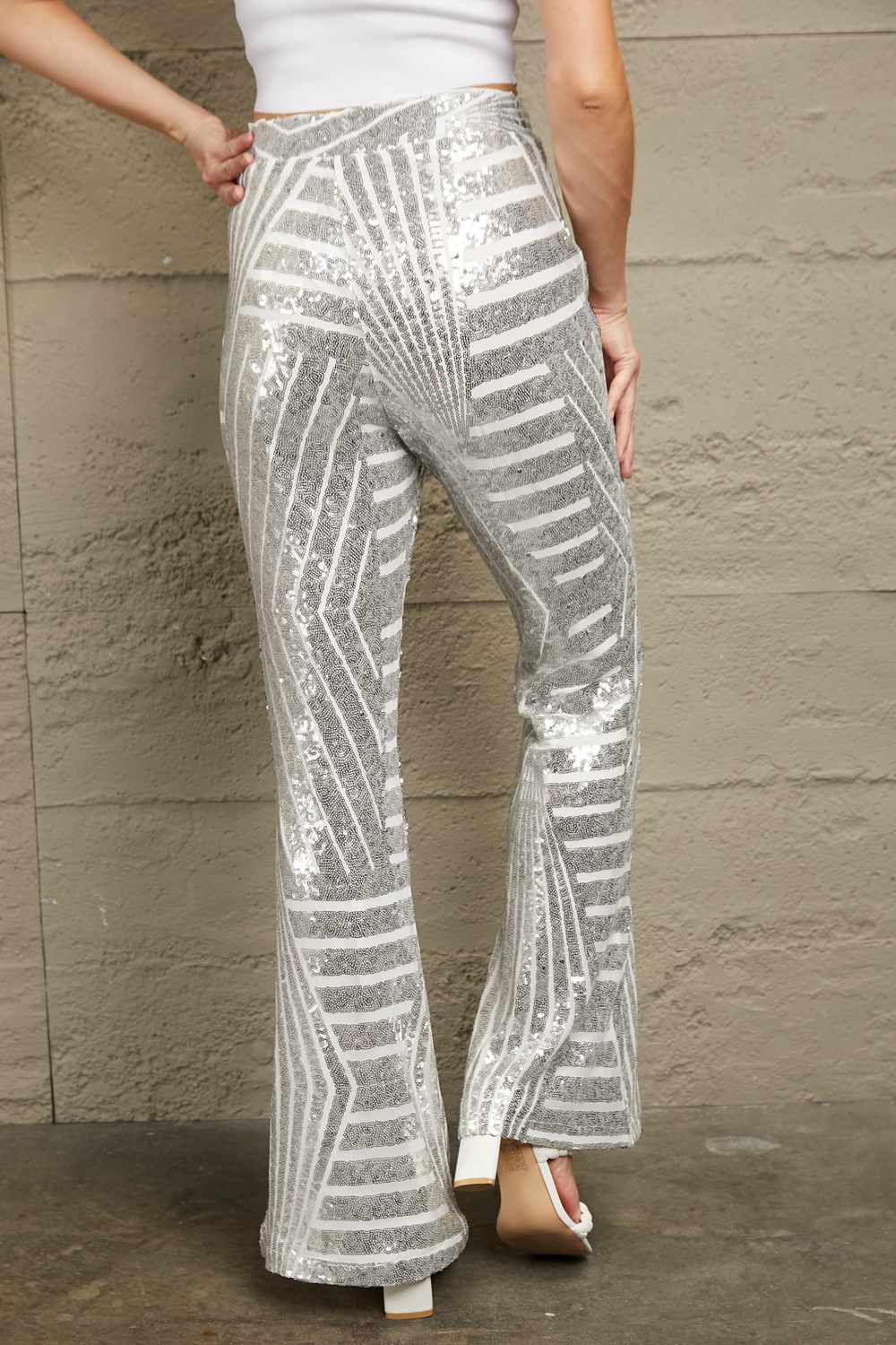 Sequin Flared Pants