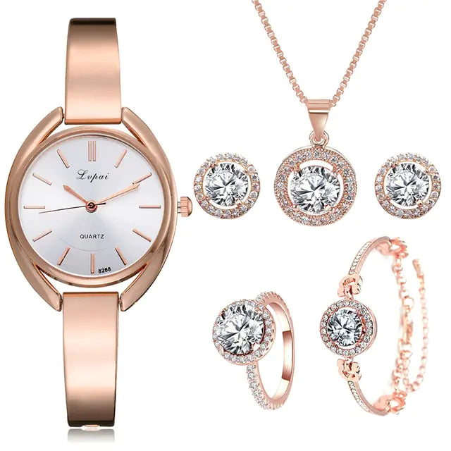 Rose Gold Wristwatch Set
