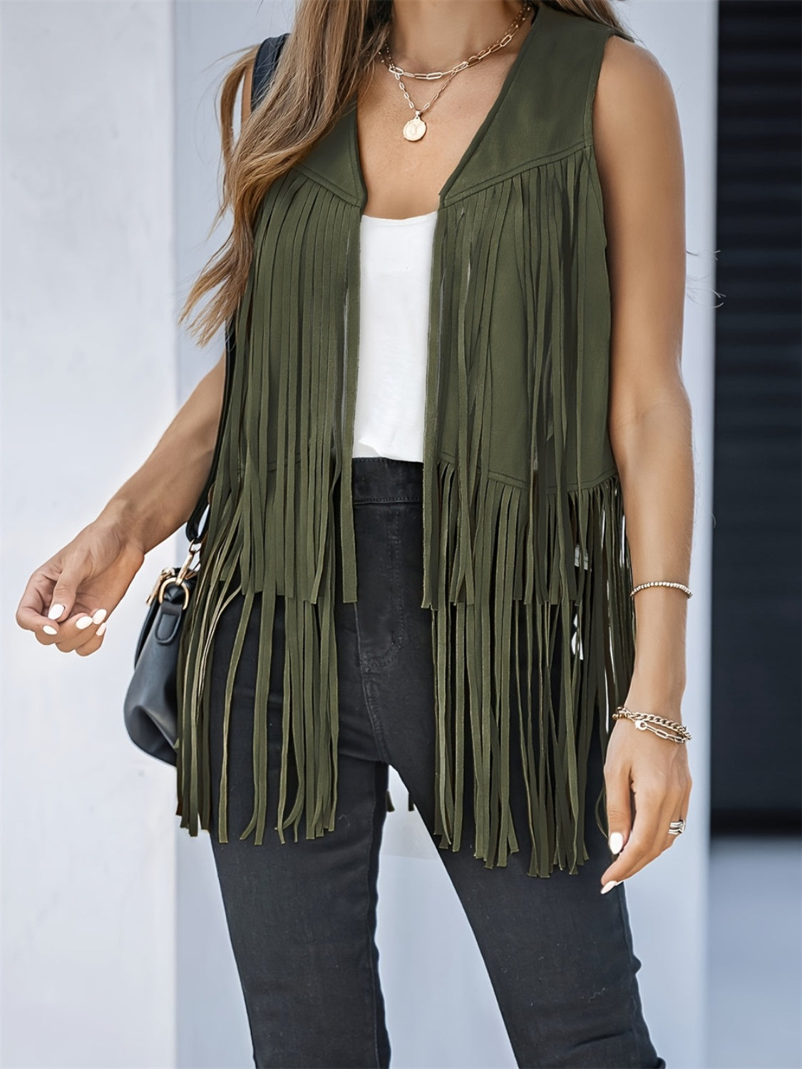 Fringe Vest Coat