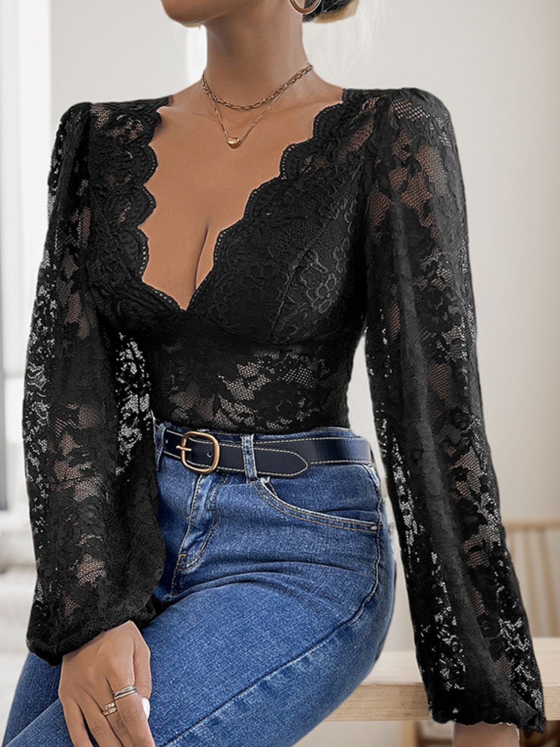 Perfee Lace Bodysuit