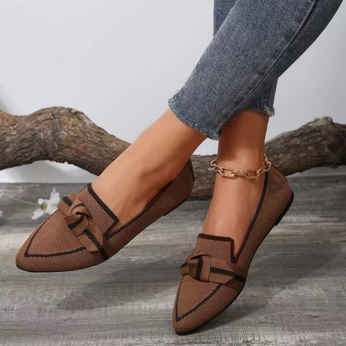 Blue Bow Loafers