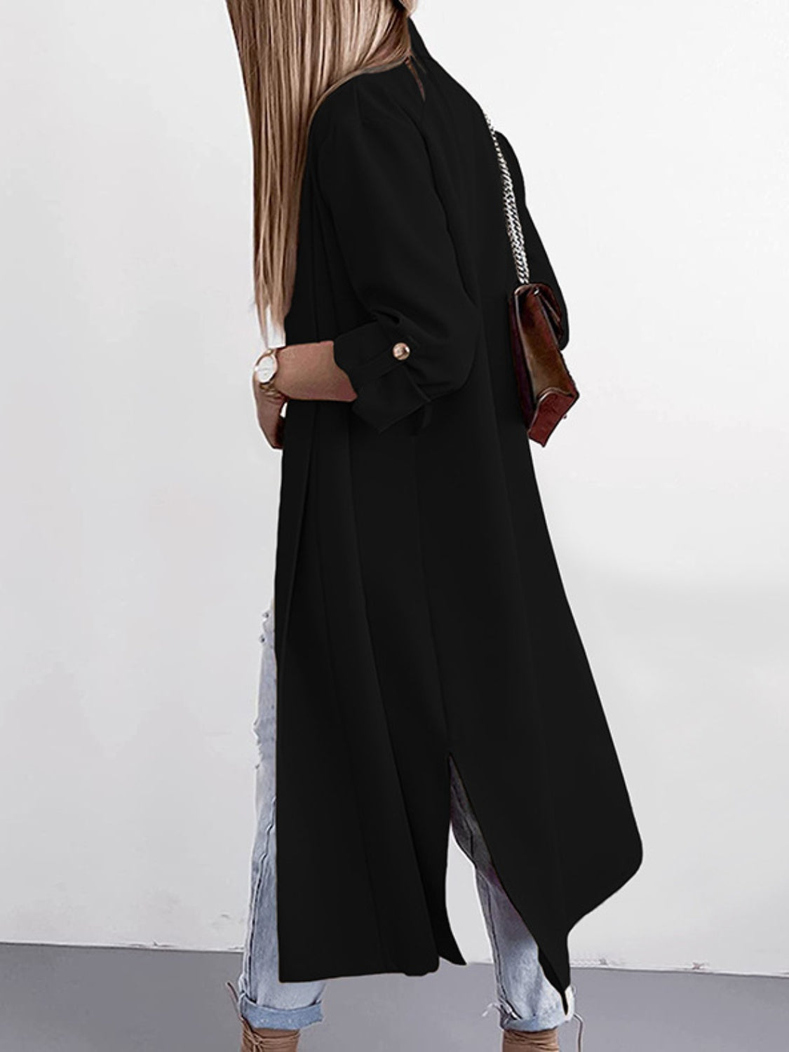 Slit Open Trench Coat