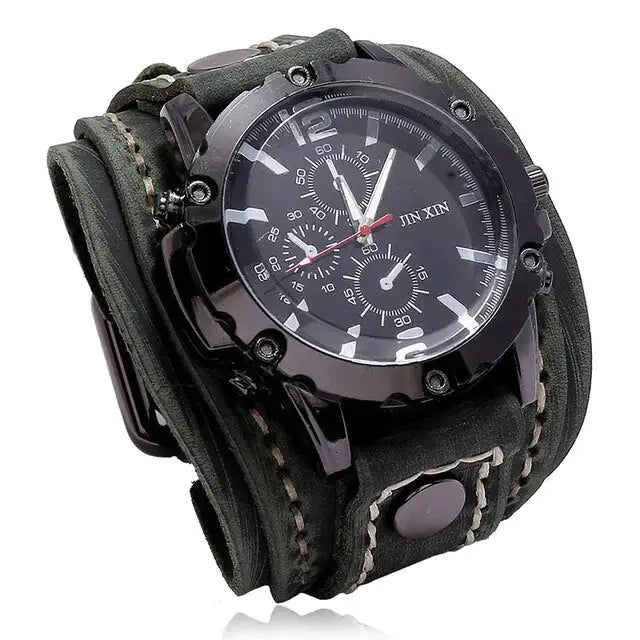 Men's Leather Quartz