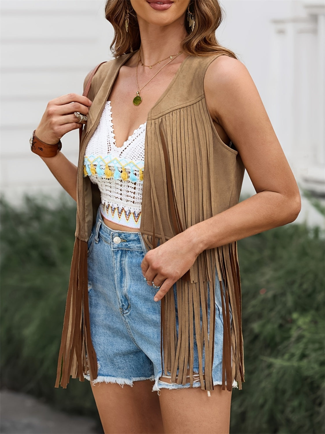 Fringe Vest Coat