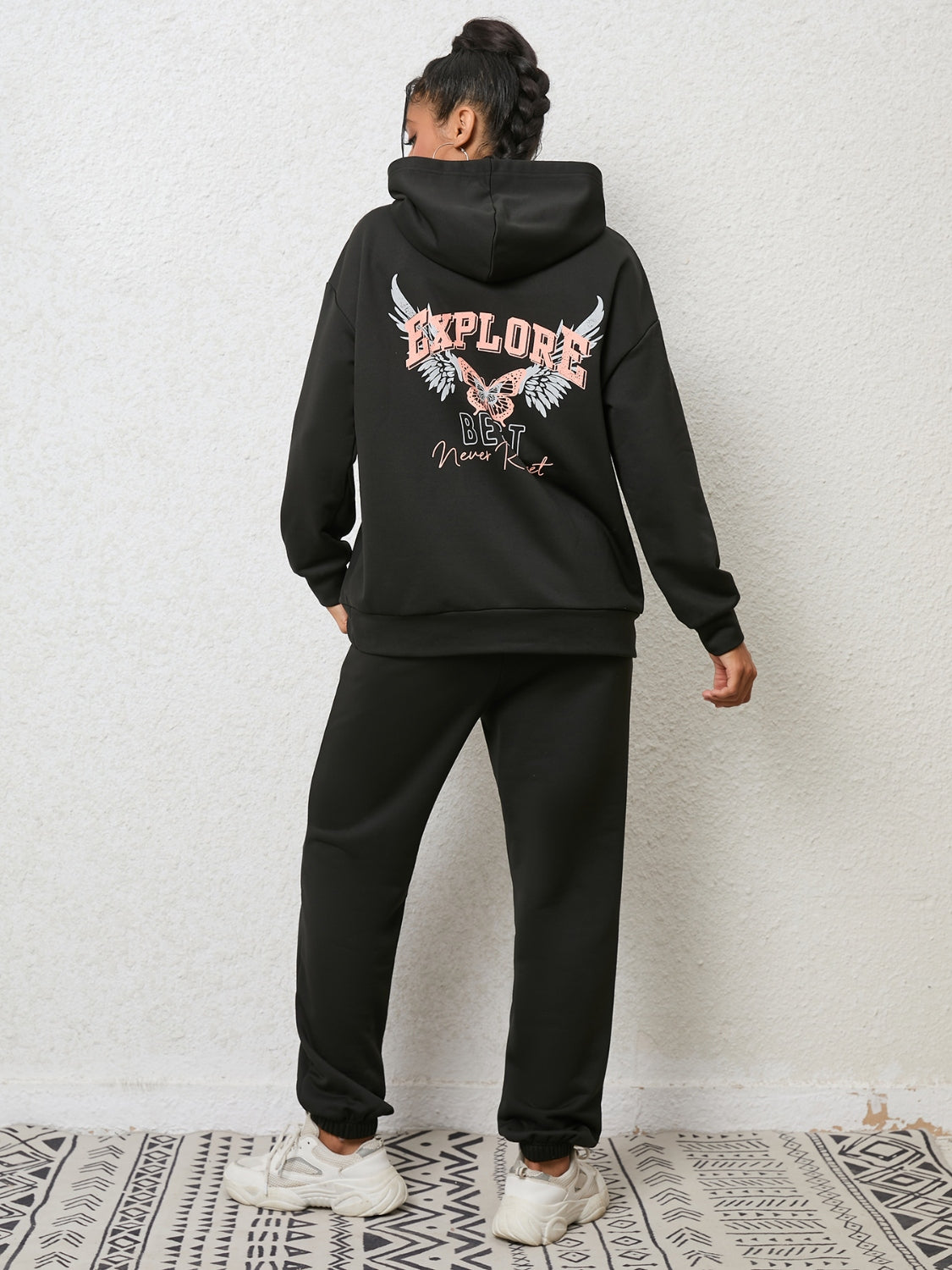 A Graphic Hoodie & Sweatpants Set