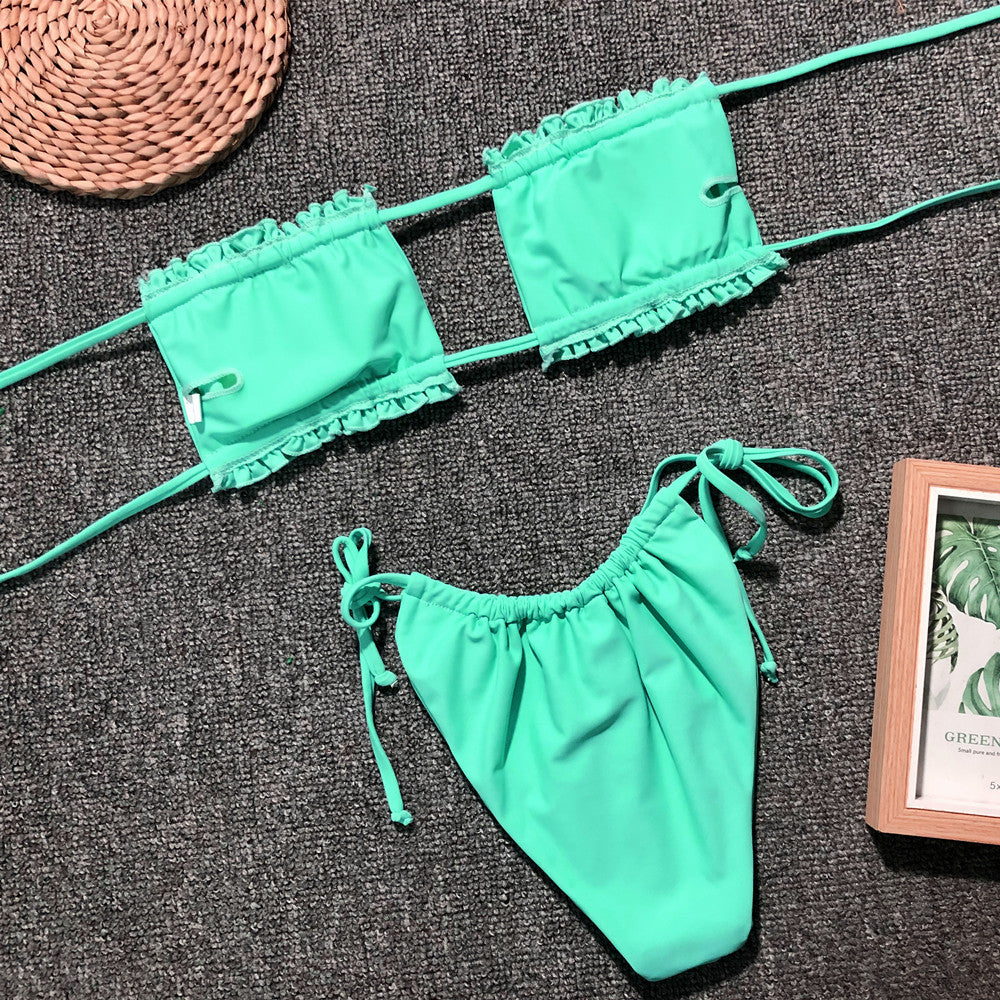 Frill Trim Bikini Set