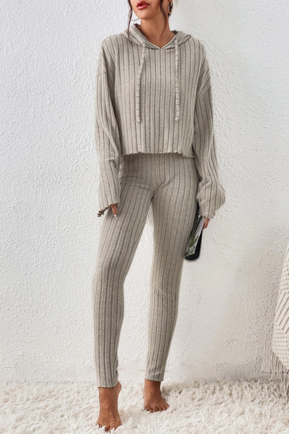 Lettuce Hooded Top & Pants Set