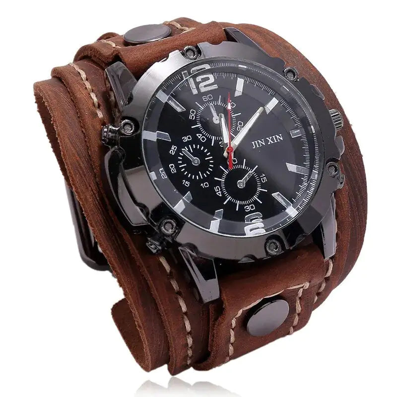 Men's Leather Quartz