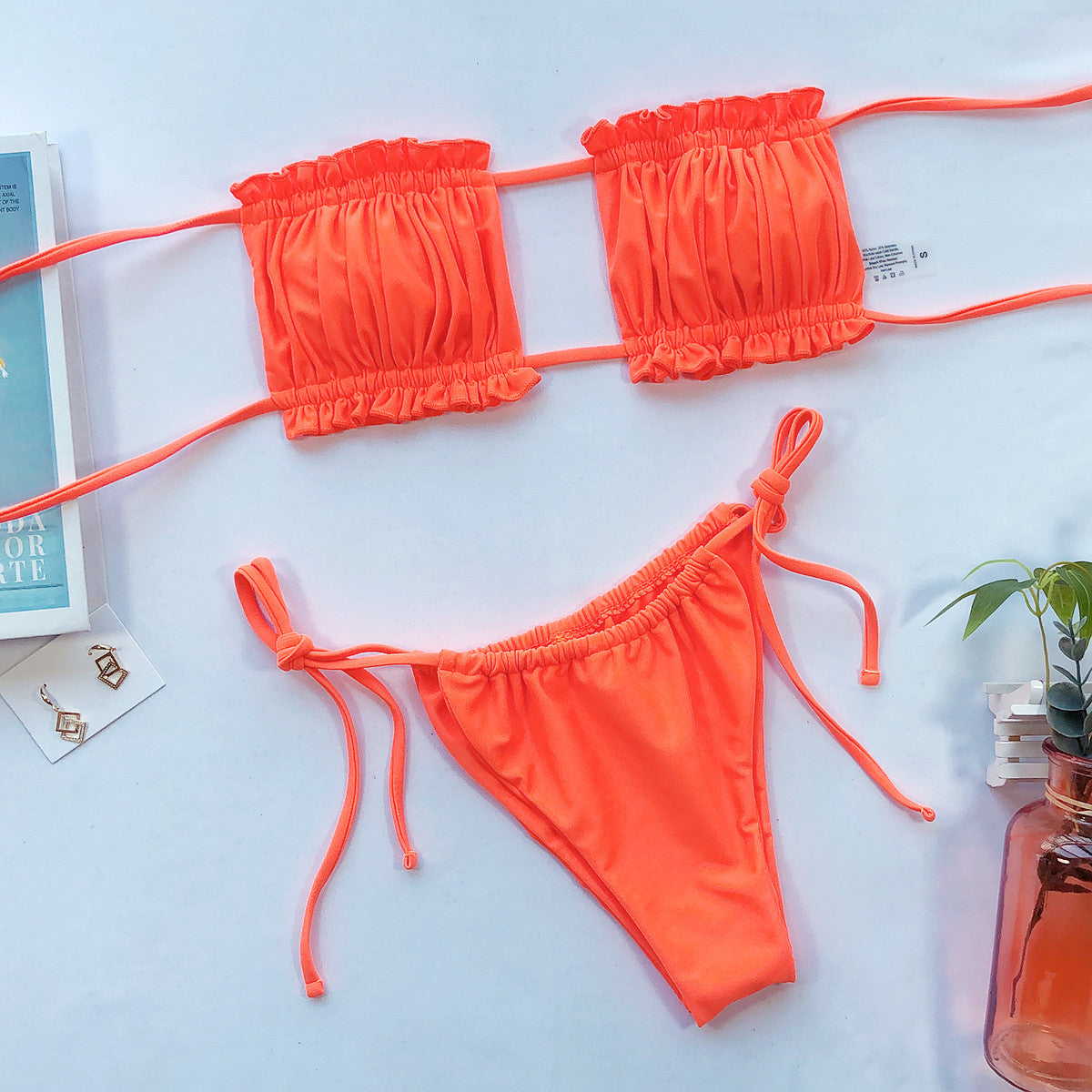Frill Trim Bikini Set