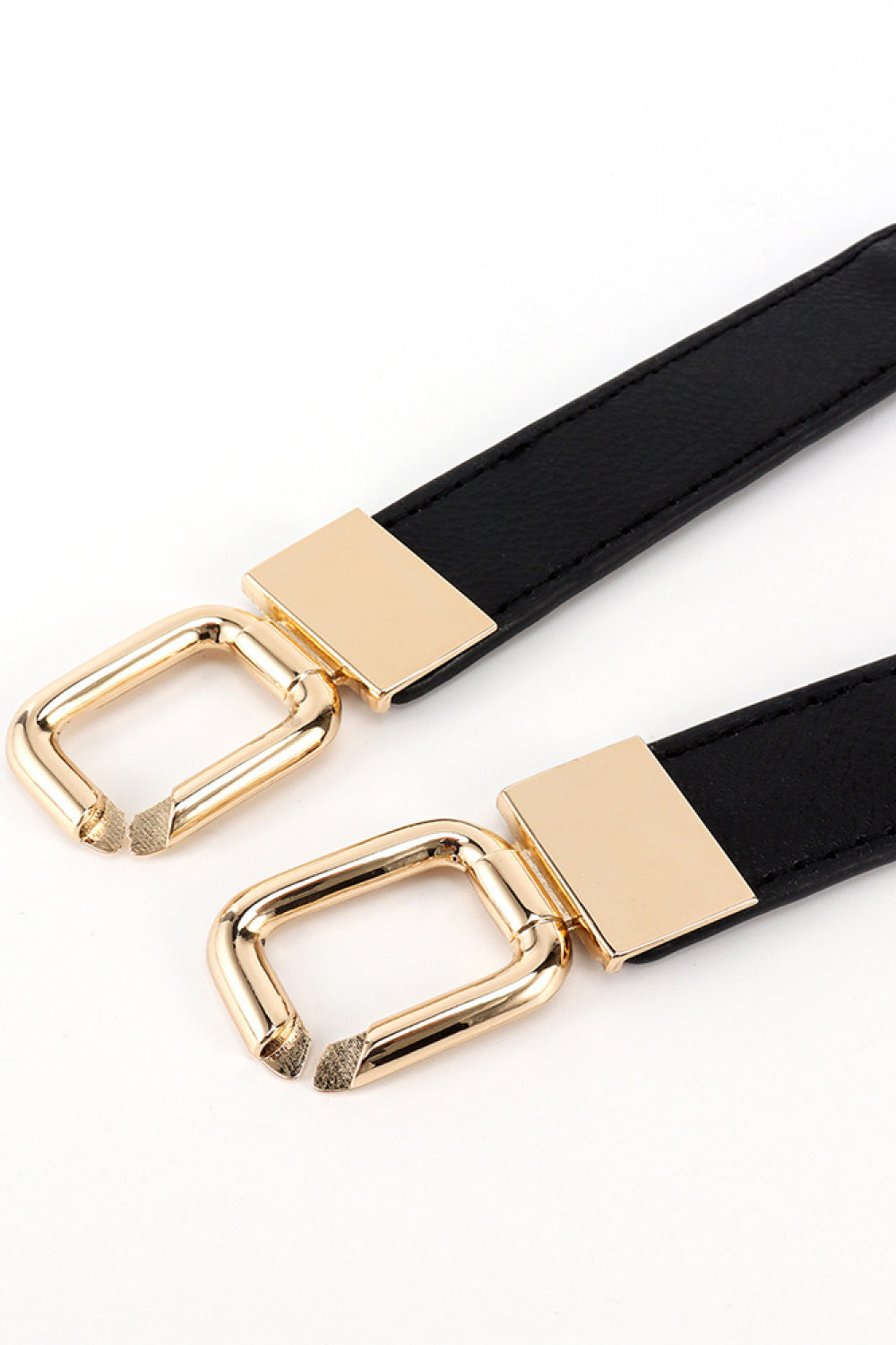 Geometric Double Buckle Belt