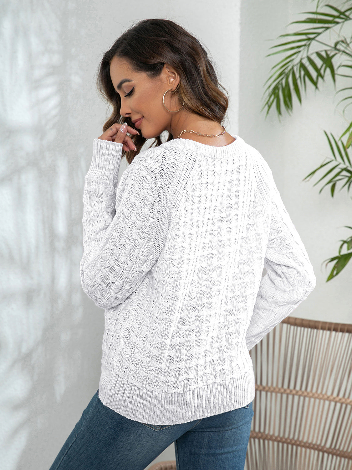 Decorative Button Sweater