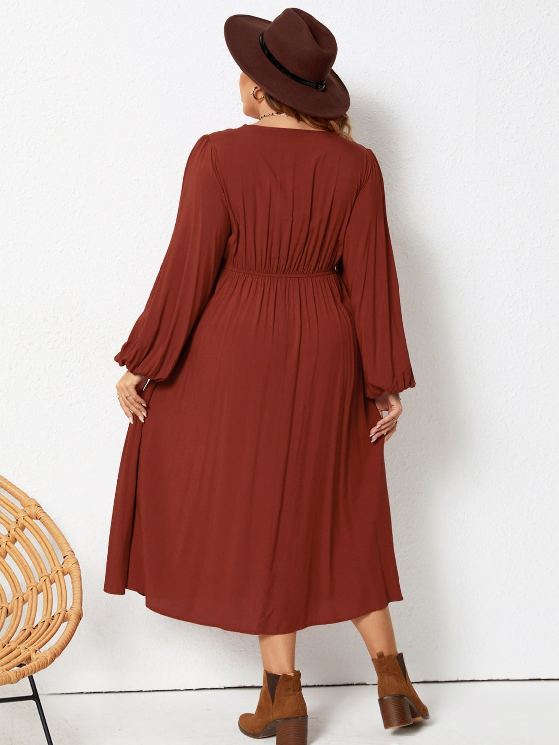(PS) Lace Balloon Sleeve Dress