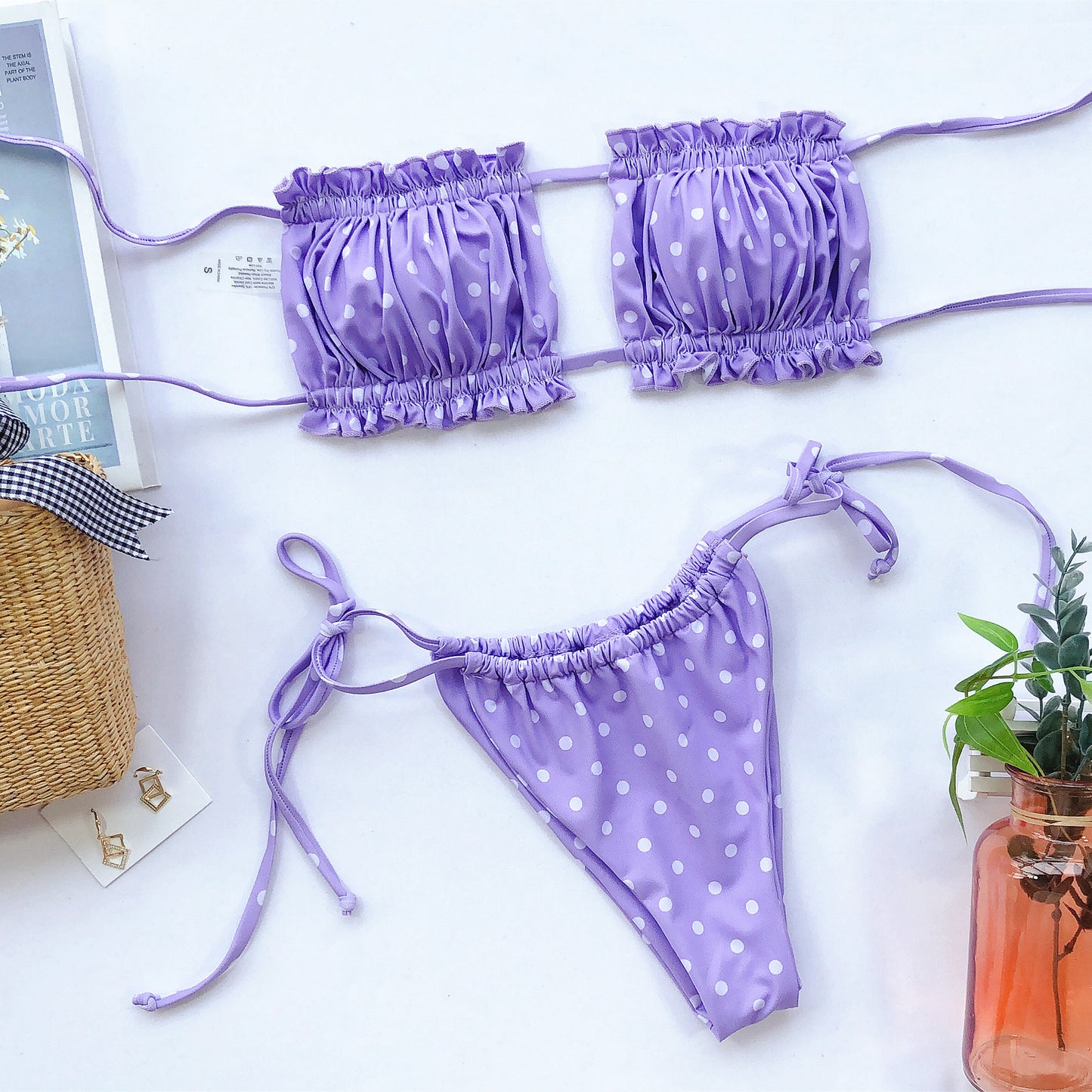 Frill Trim Bikini Set