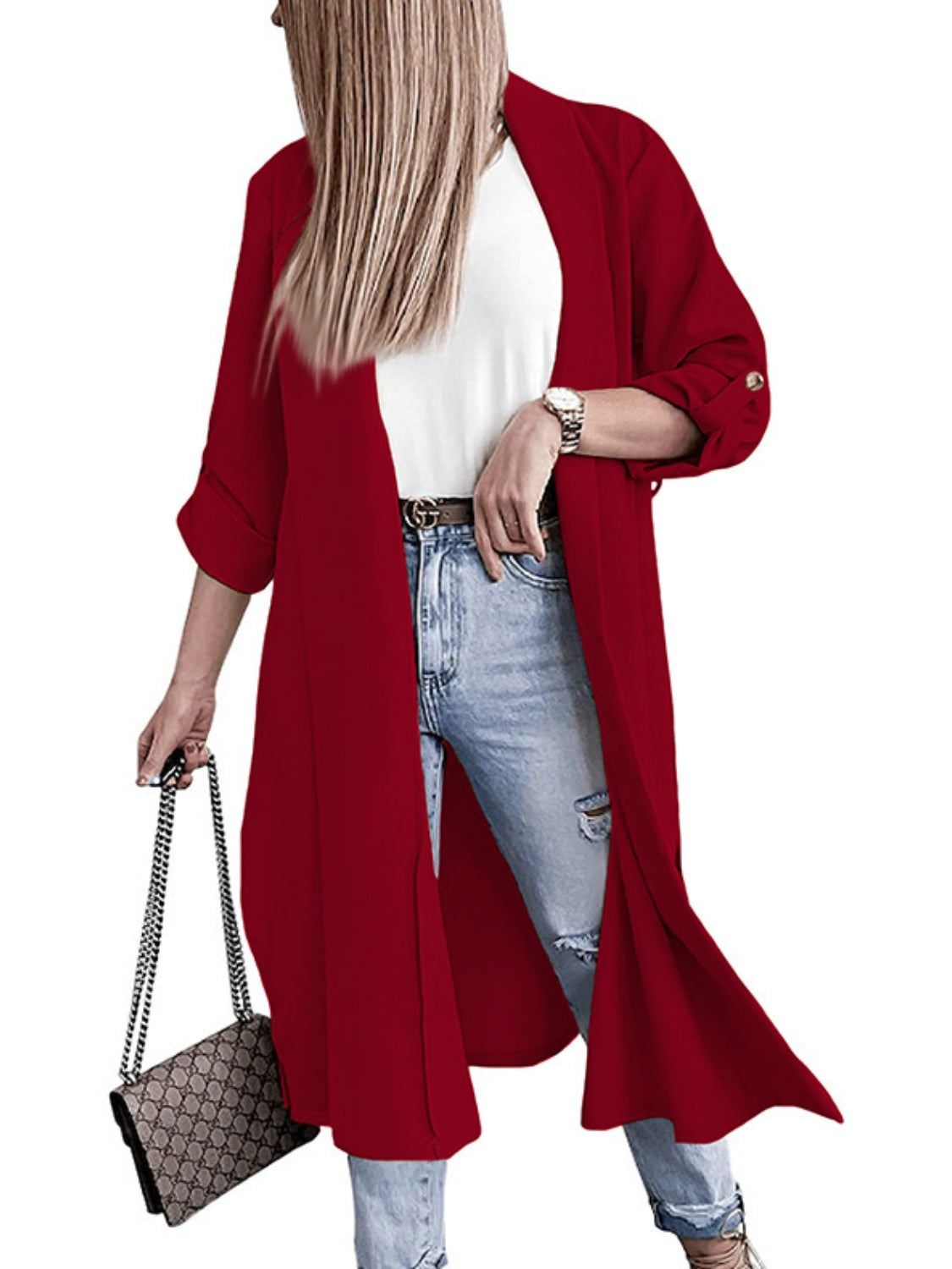 Slit Open Trench Coat