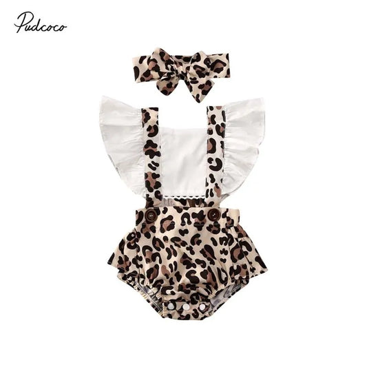 Leopard Jumpsuit w/ Headband