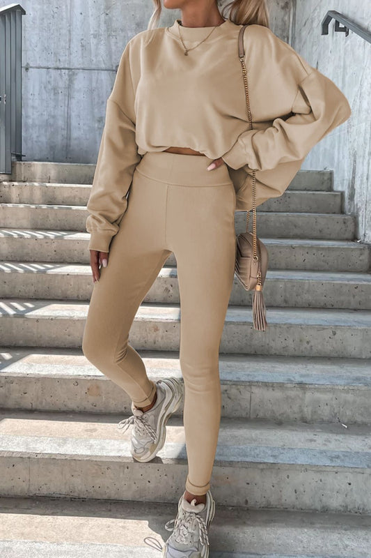 Shoulder Sweatshirt & Pants Set