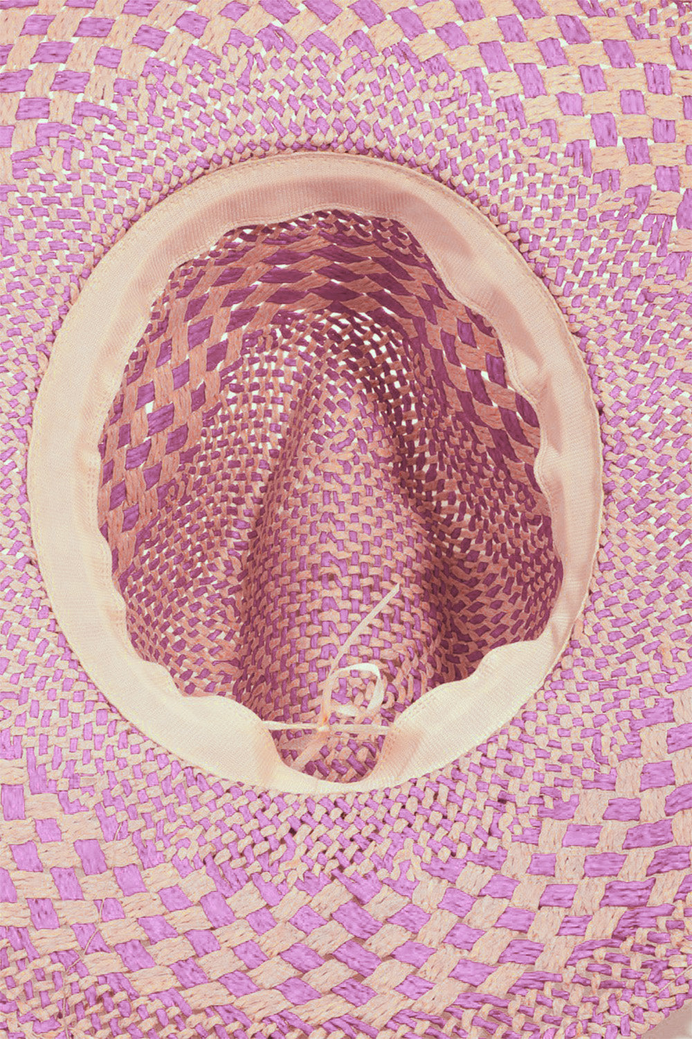Checkered Straw Sun Hat