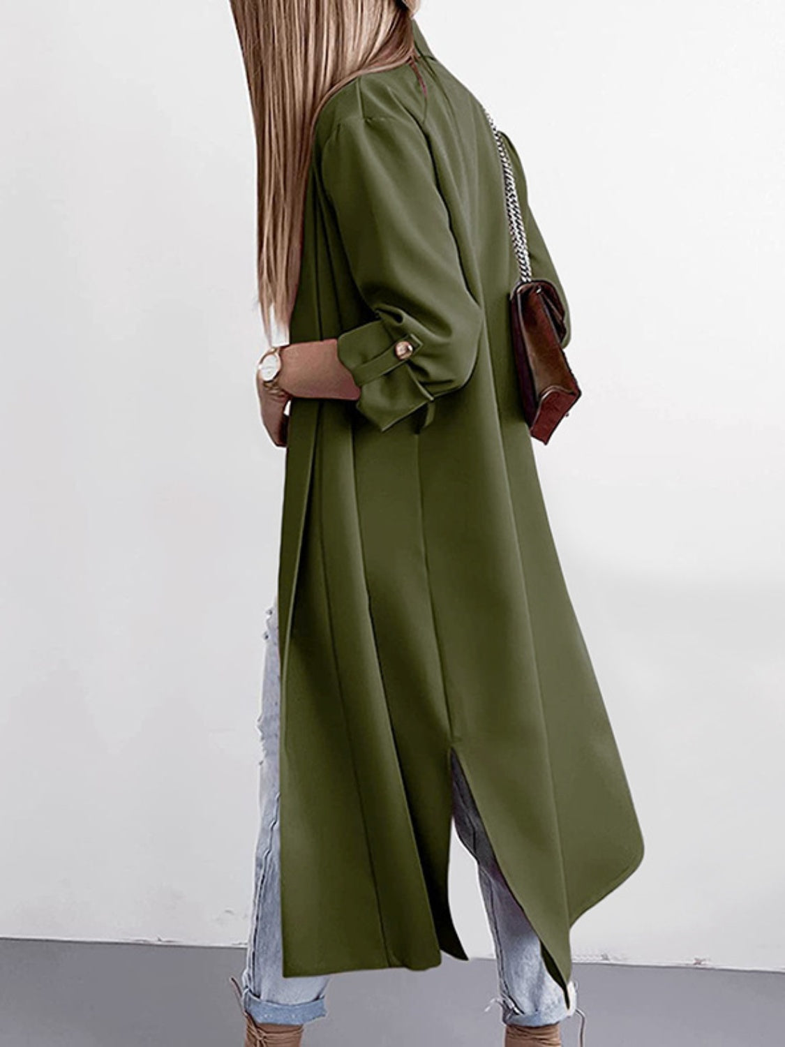 Slit Open Trench Coat
