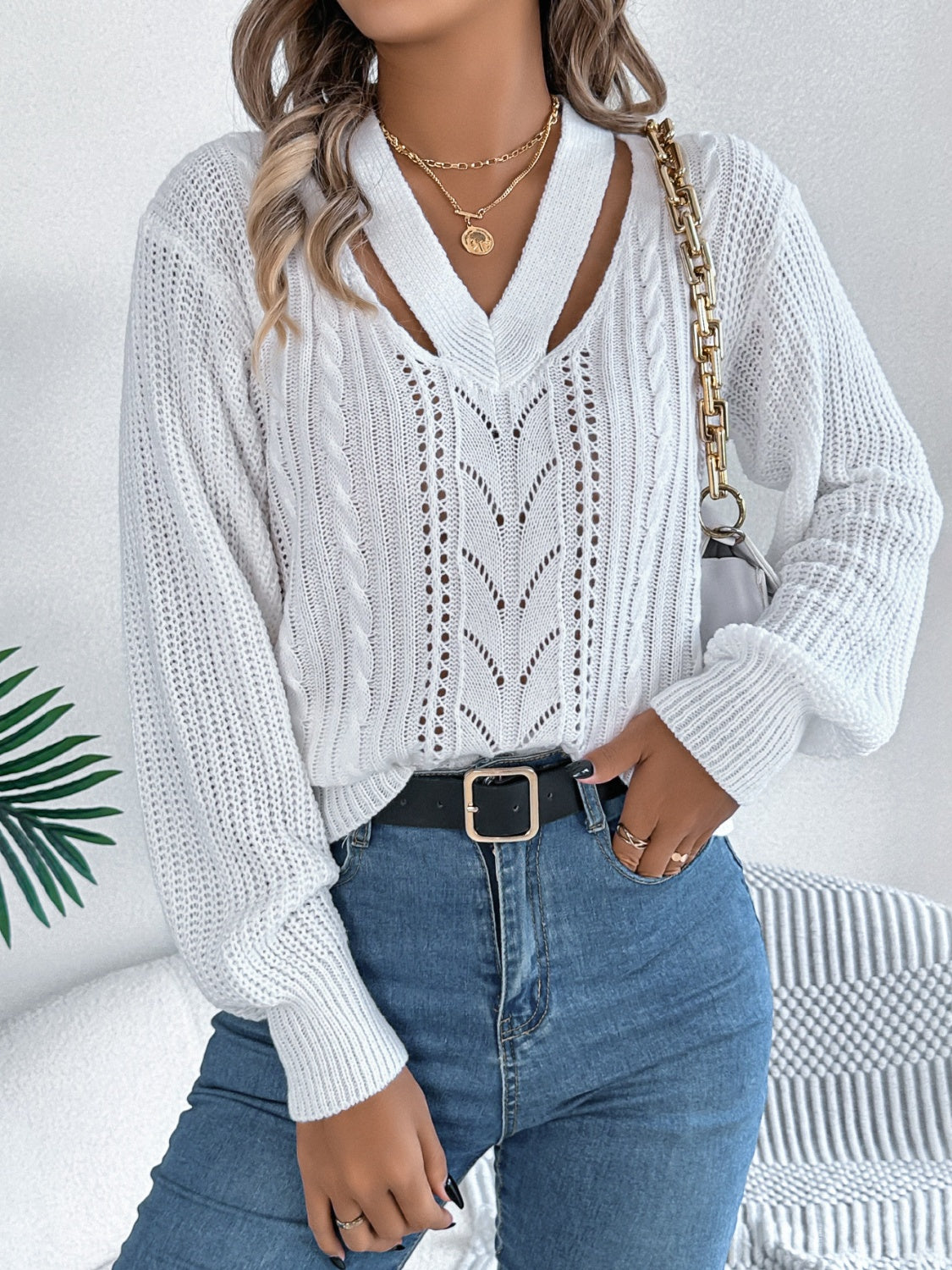 Cutout Sweater