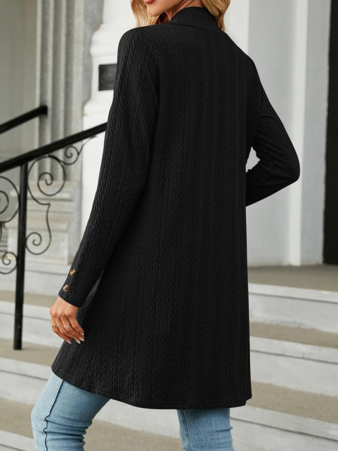Long Open Sleeve Cardigan