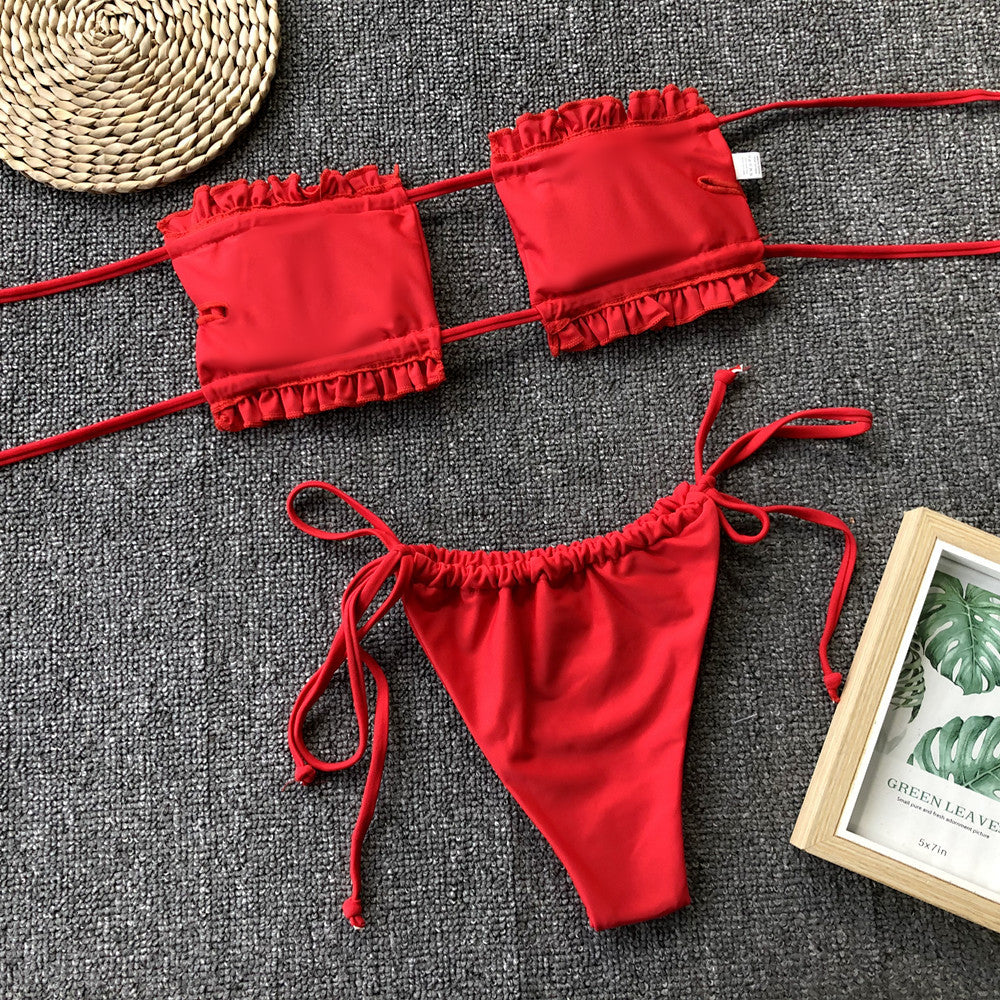 Frill Trim Bikini Set