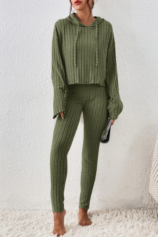 Lettuce Hooded Top & Pants Set