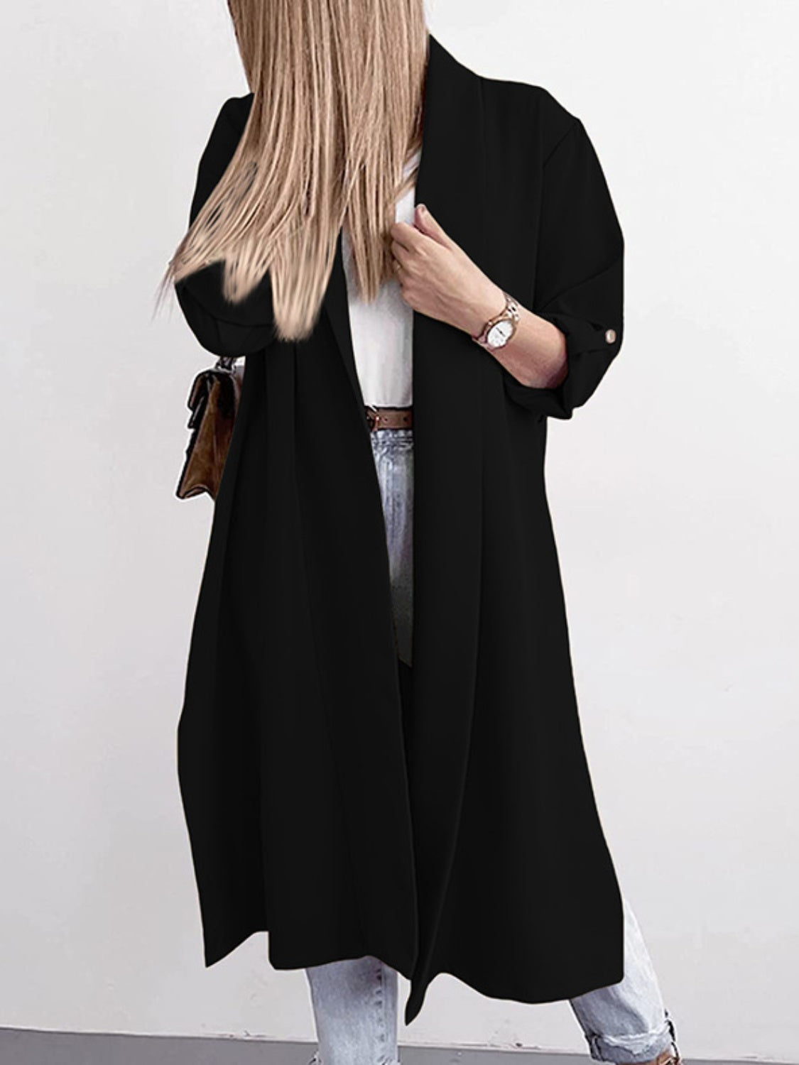 Slit Open Trench Coat