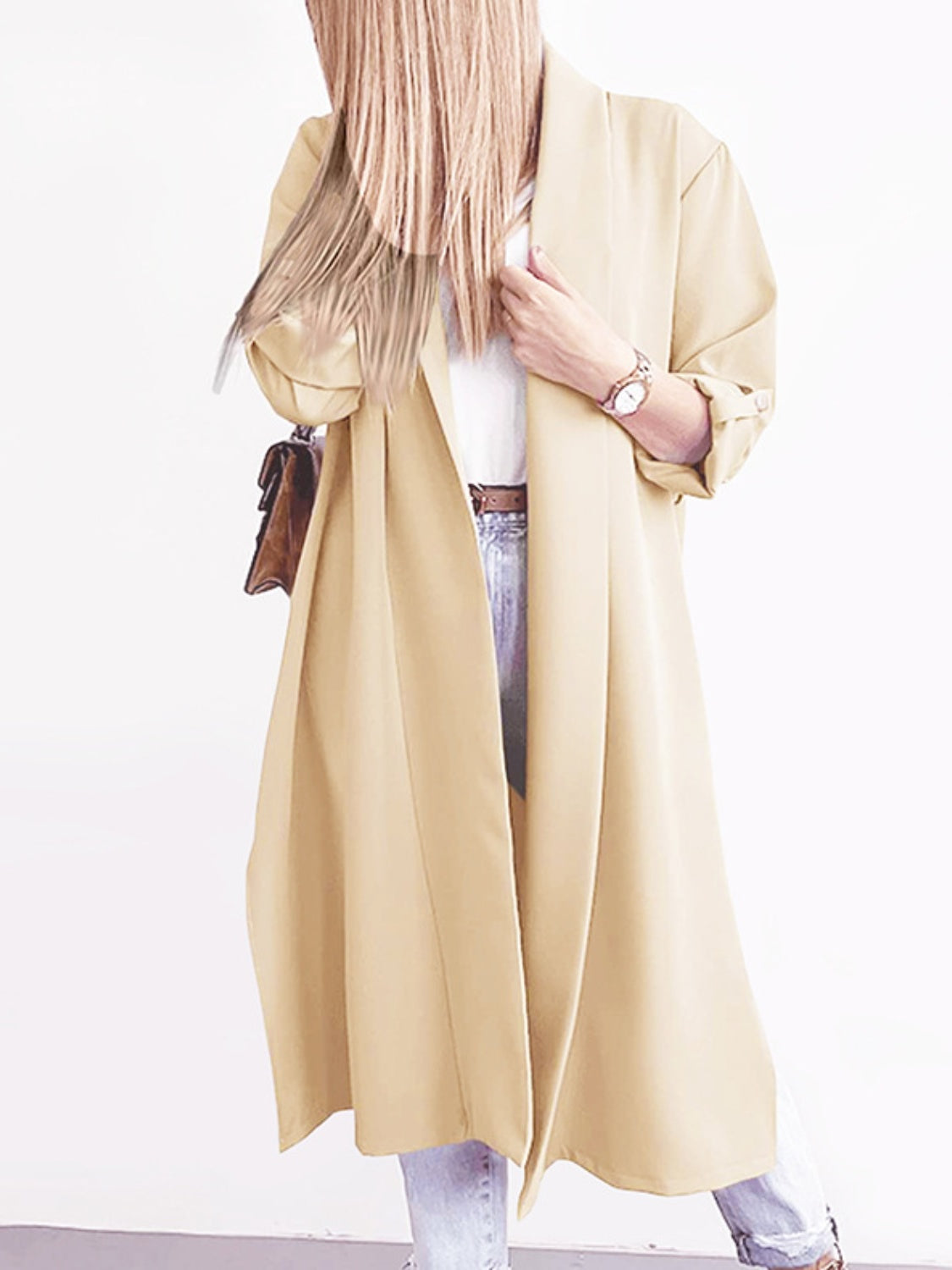 Slit Open Trench Coat