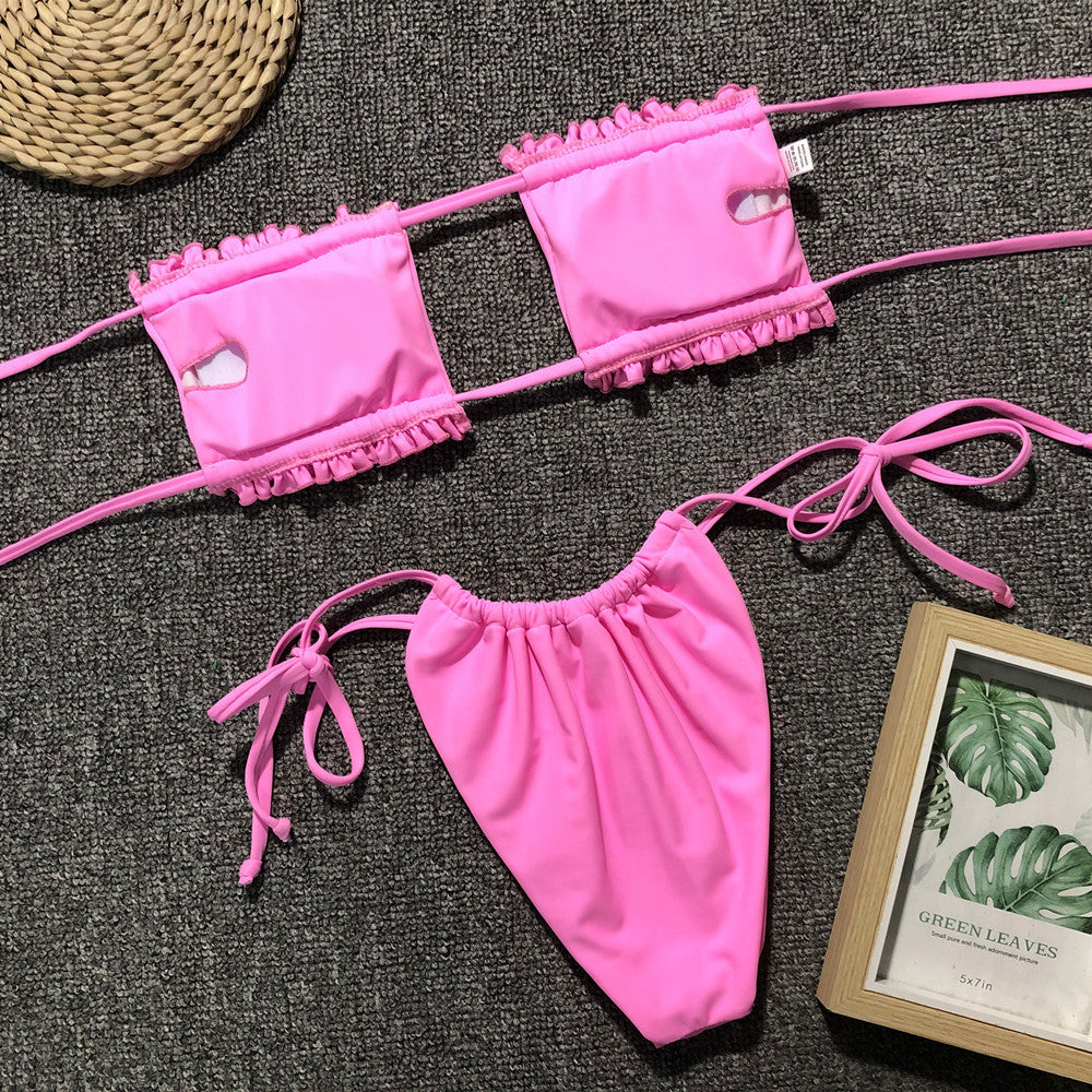 Frill Trim Bikini Set