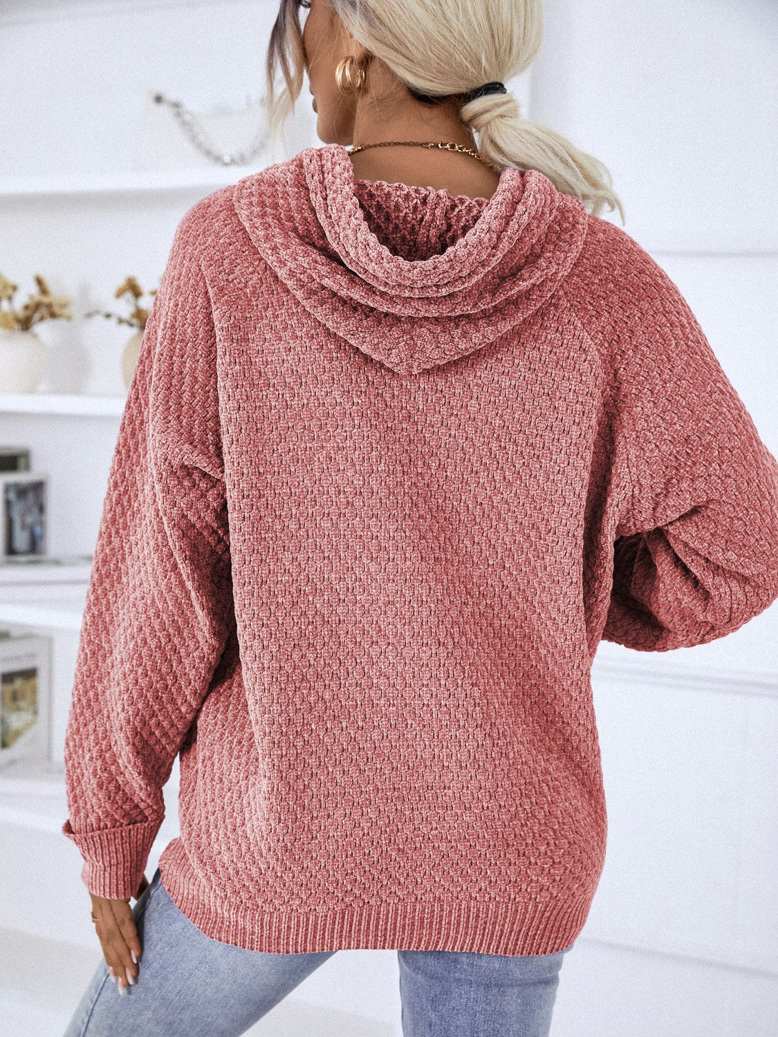 Texture Hooded Sweater