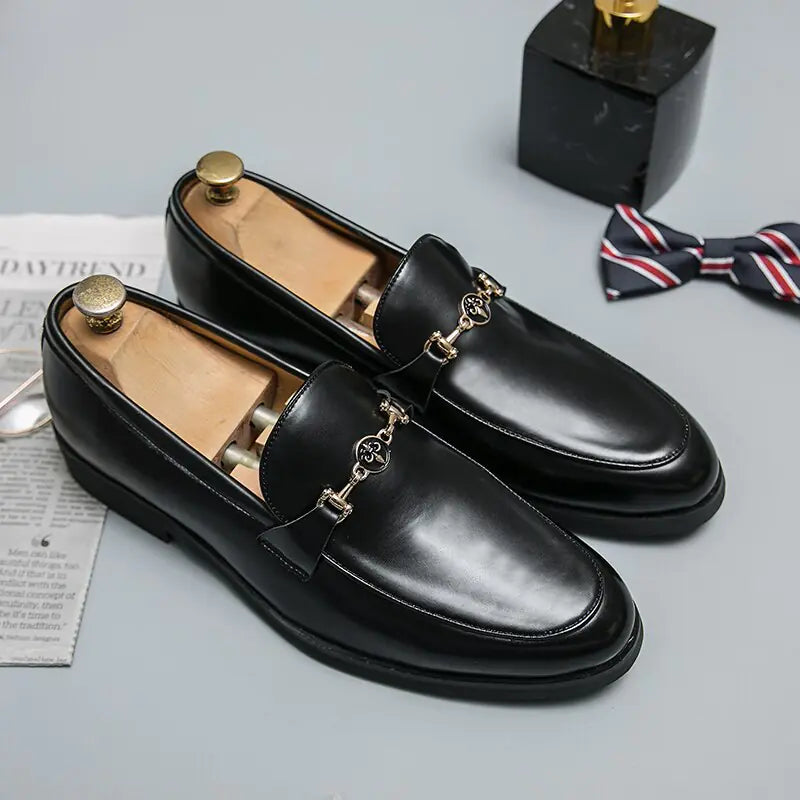 Classic Metal Chain Loafers