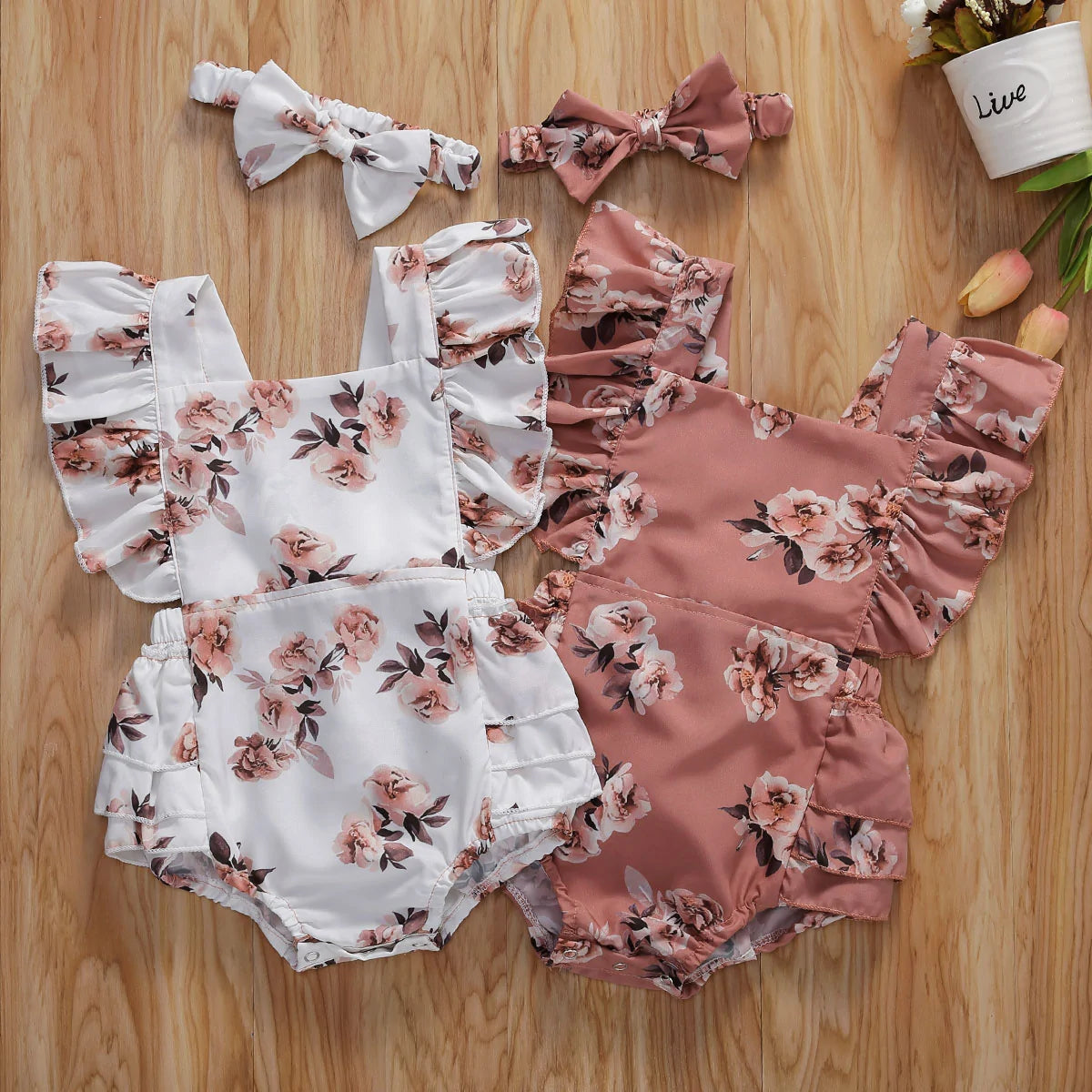 Floral Jumpsuit & Headband
