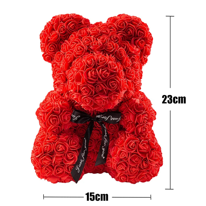 Rose Bear w/ LED Light Gift Box