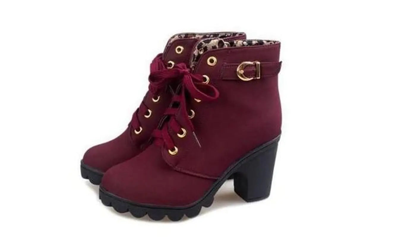 Chunky Heel Ankle Boots