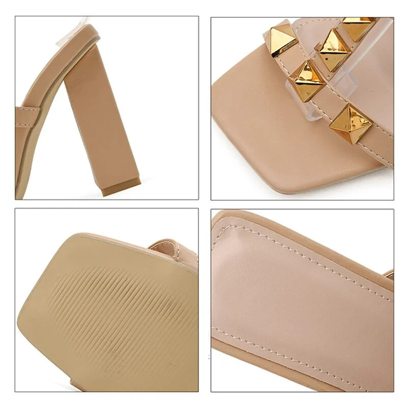 Rivet Chunky Heel